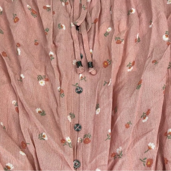 Hippie Rose Juniors Tie-Waist Ditsy Floral Dress, Size M, Multi-Color - Picture 7 of 8